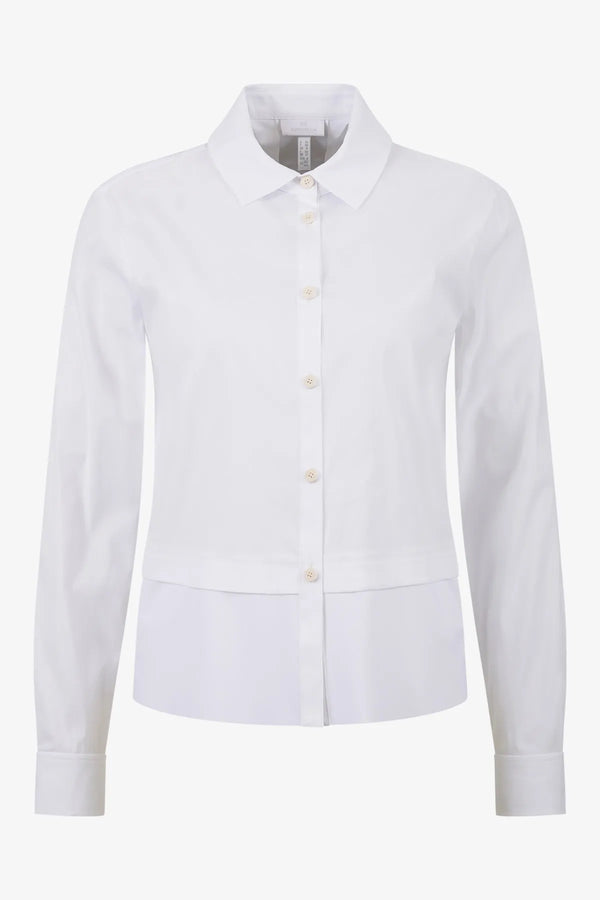Schlichte Bluse aus Materialmix 01