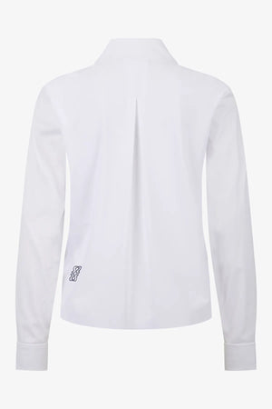 Schlichte Bluse aus Materialmix 02