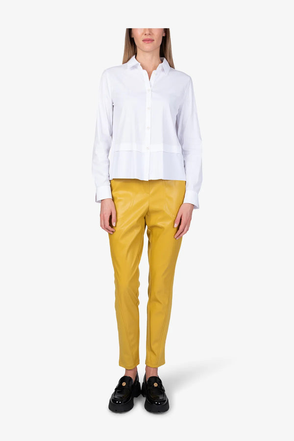 Schlichte Bluse aus Materialmix 03