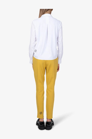 Schlichte Bluse aus Materialmix 05