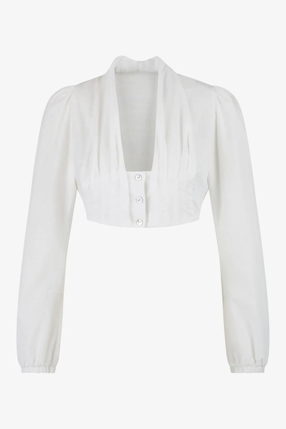 Dirndlbluse mit Schalkragen 01