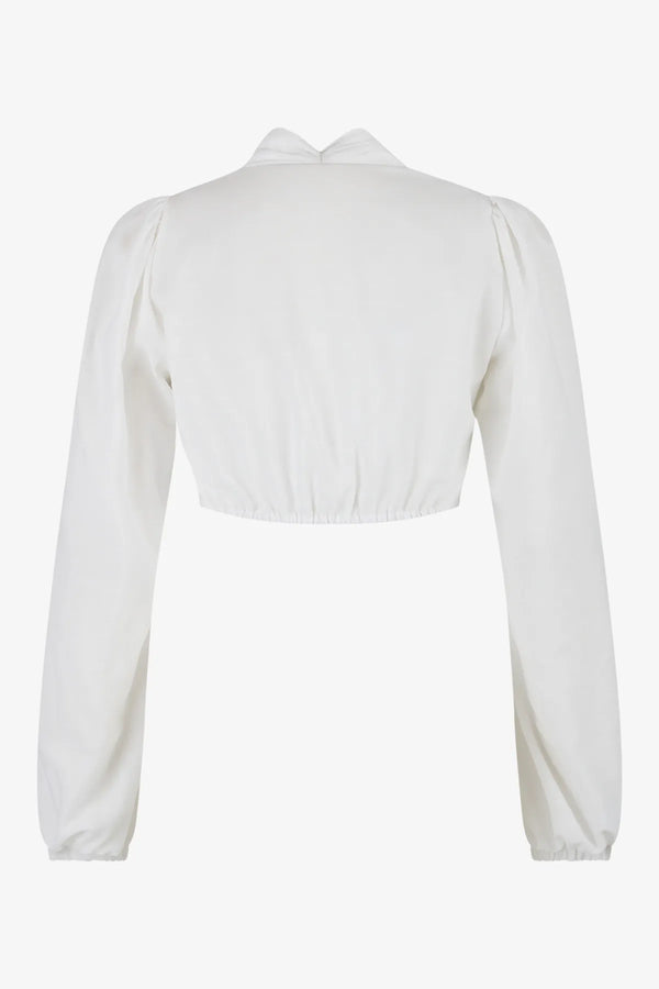 Dirndlbluse mit Schalkragen 02