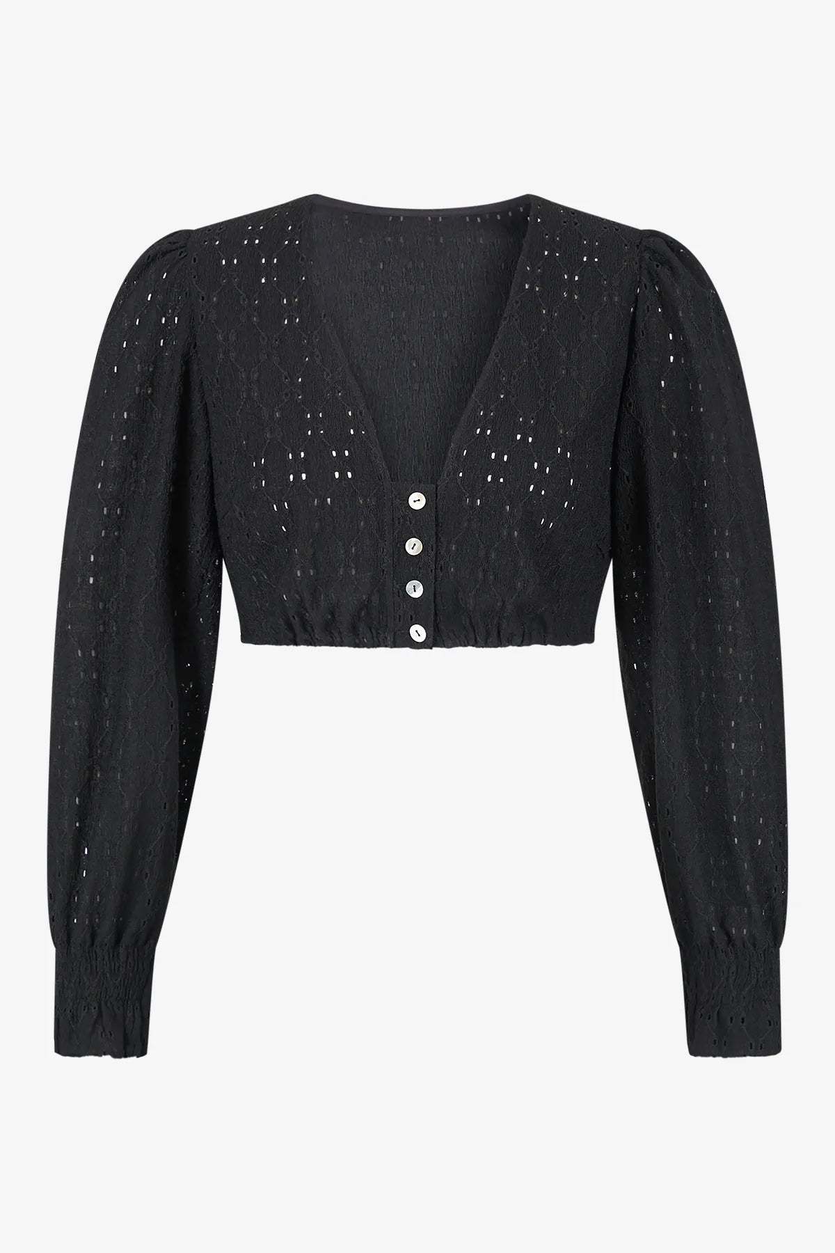 Langarm-Dirndlbluse mit V-Ausschnitt 01