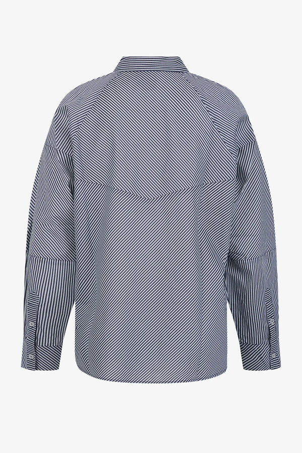 Gestreifte Baumwollbluse 02