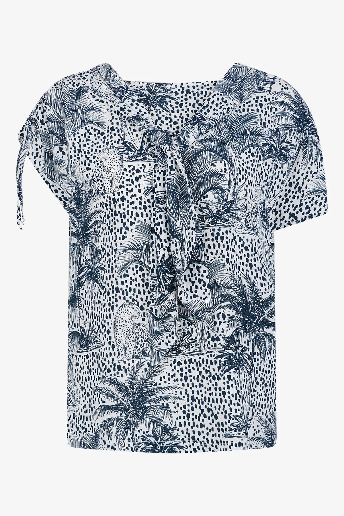 Print-Bluse aus Viskose 01