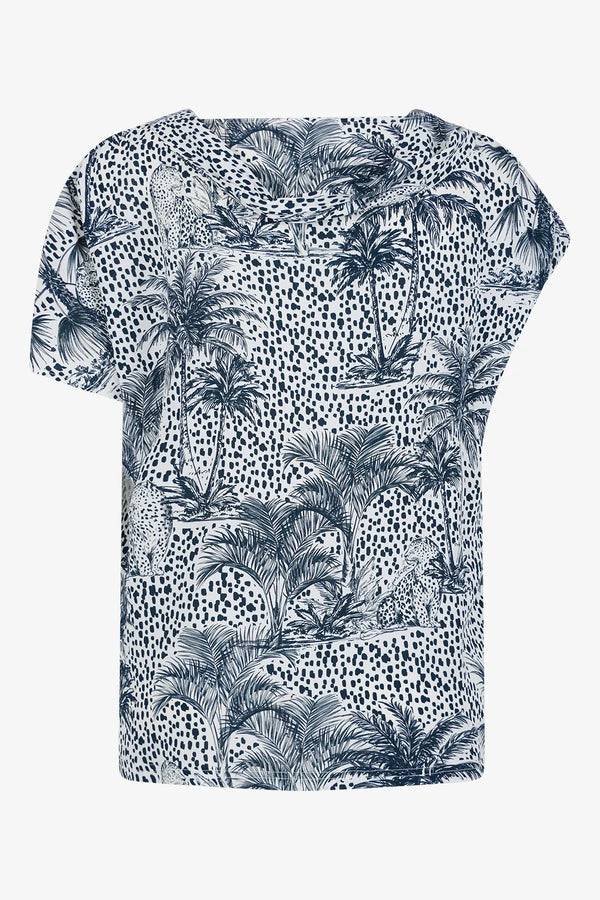 Print-Bluse aus Viskose 02