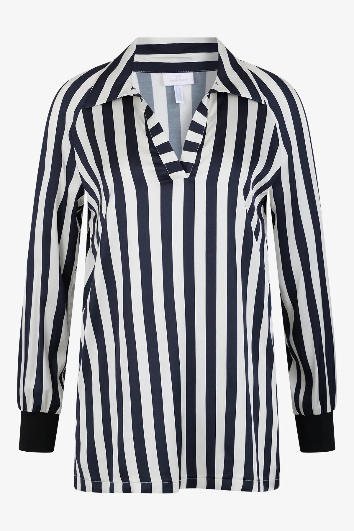 Gestreifte Bluse mit Viskose 01