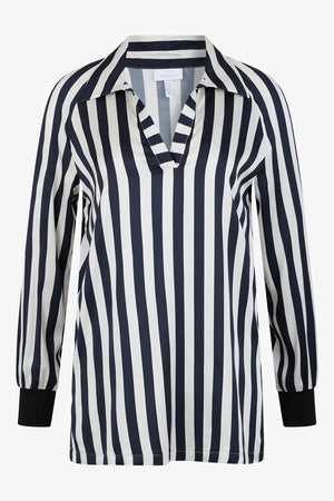 Gestreifte Bluse mit Viskose 01
