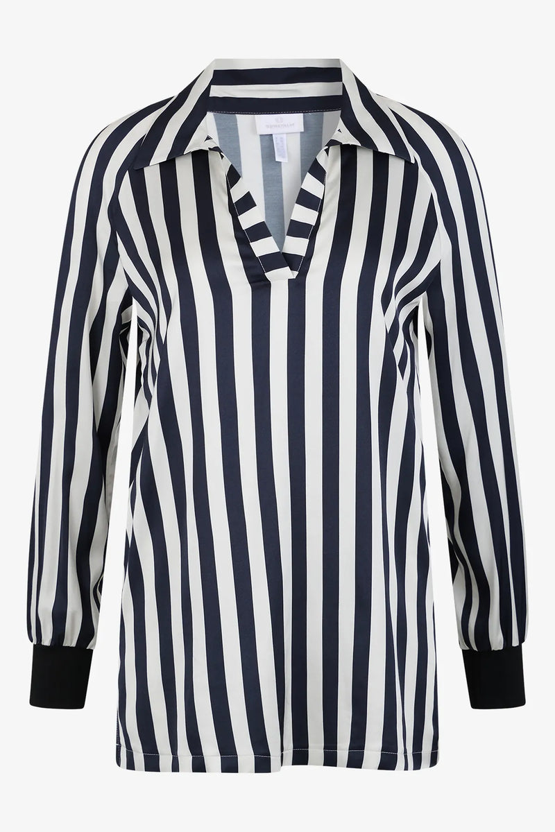 Gestreifte Bluse mit Viskose 01