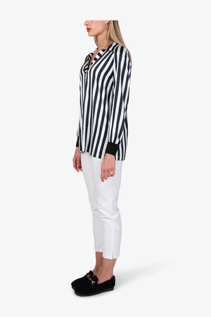 Gestreifte Bluse mit Viskose 04