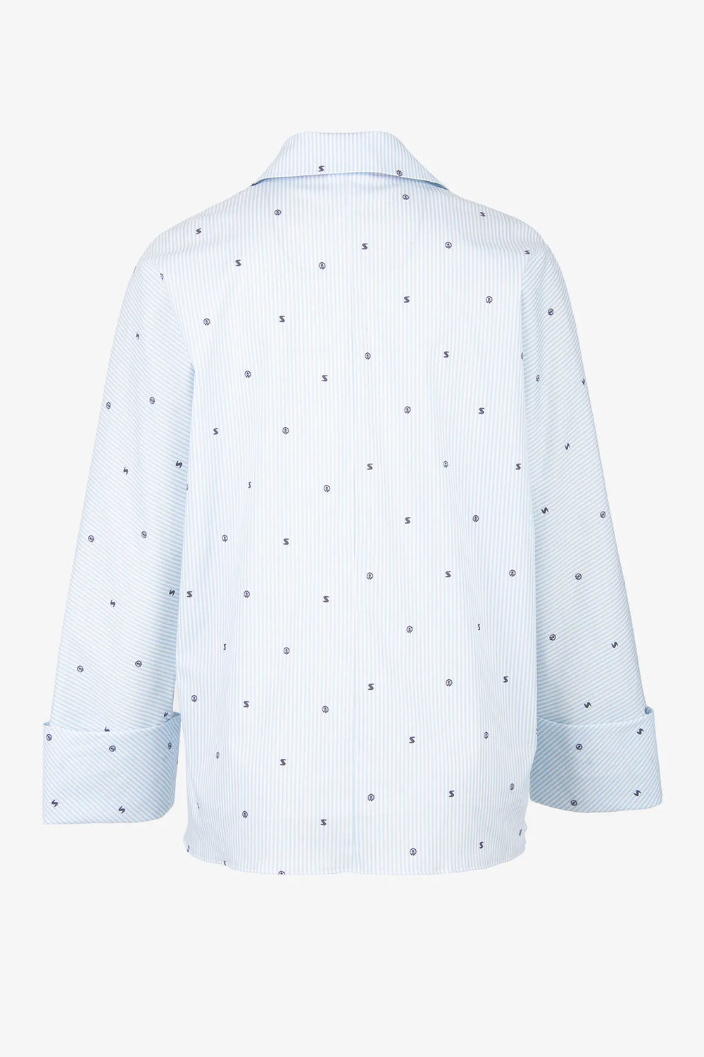 Bedruckte Bluse mit Fledermaus-Ärmel 01