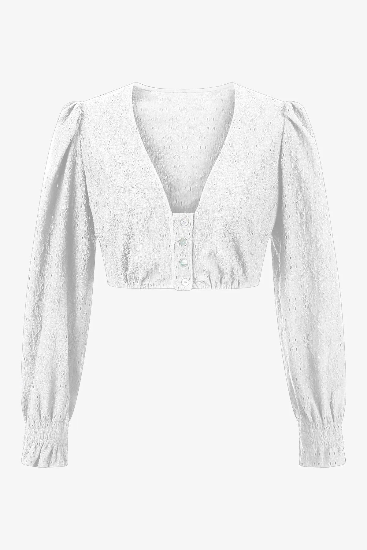 Dirndlbluse mit Lochstickerei 01