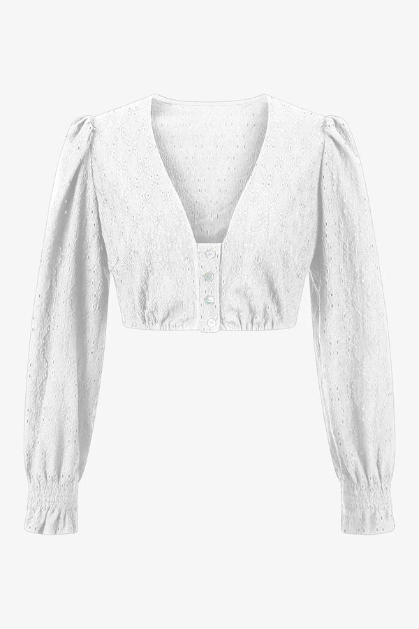 Dirndlbluse mit Lochstickerei 01