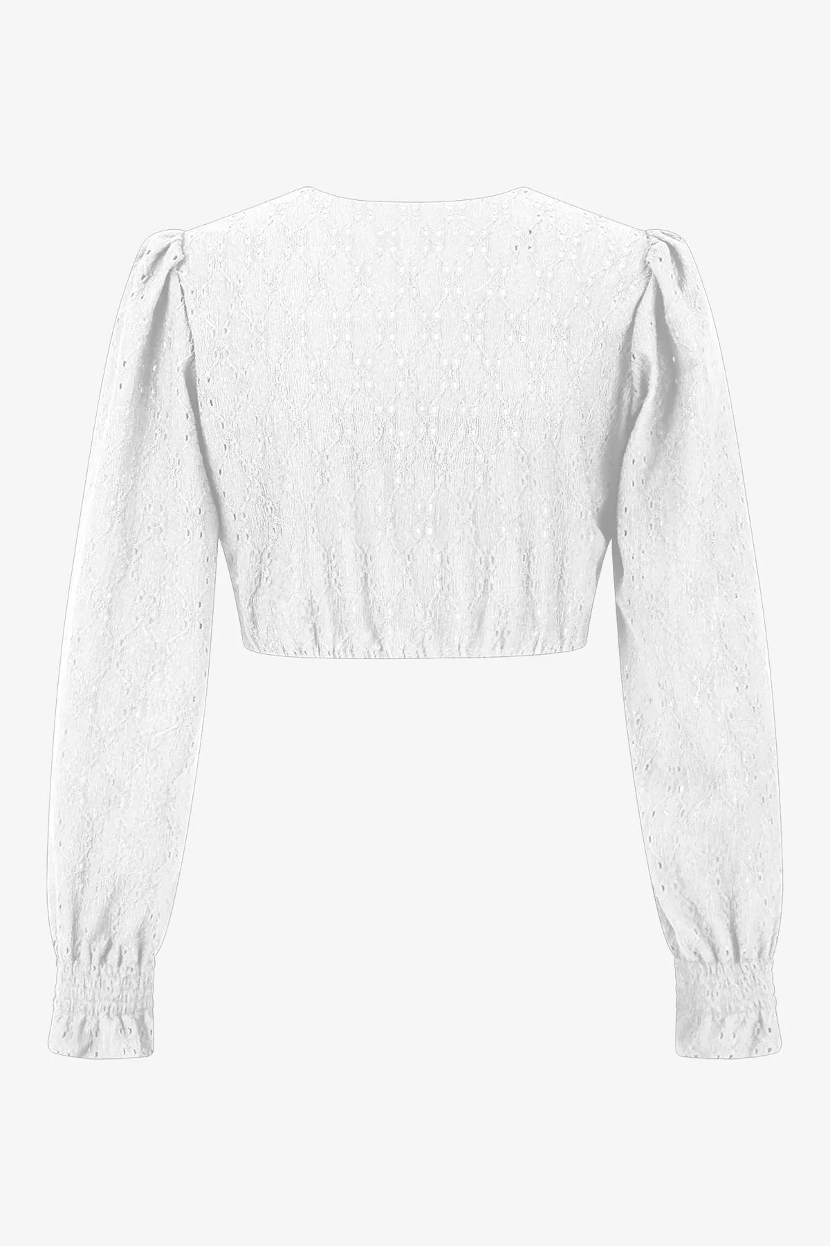 Dirndlbluse mit Lochstickerei 02