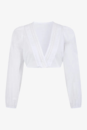 Dirndlbluse aus transparenter Baumwolle 01