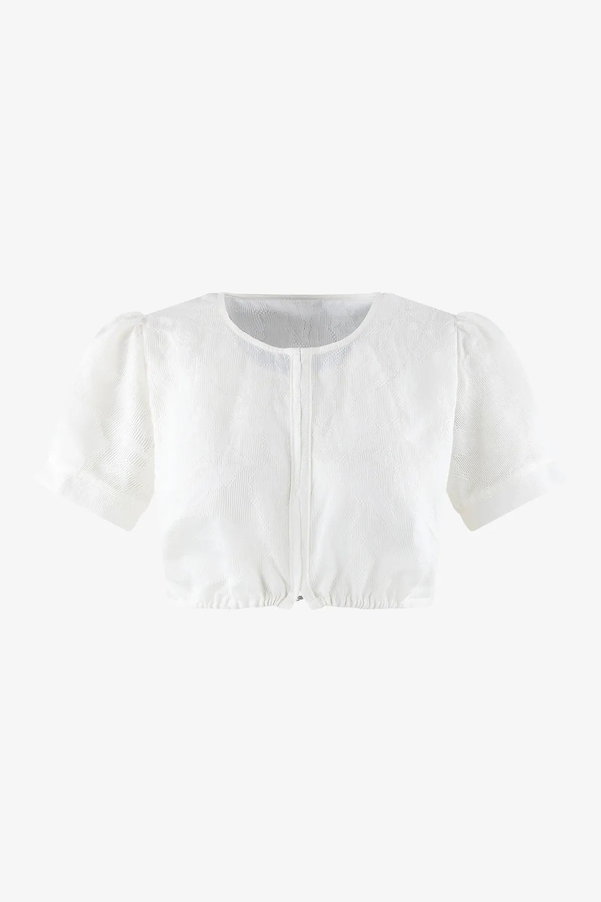 Jacquardbluse mit Faltdetail 01