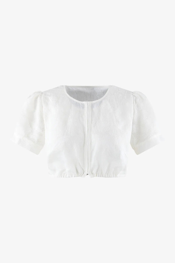 Jacquardbluse mit Faltdetail 01