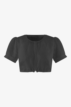 Jacquardbluse mit Faltdetail 01