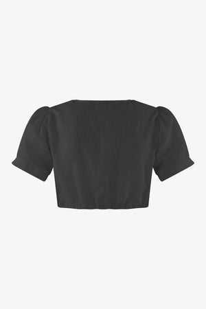 Jacquardbluse mit Faltdetail 02