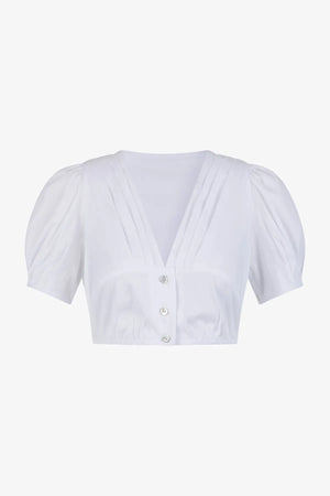 Dirndlbluse aus bügelfreier Baumwolle 01