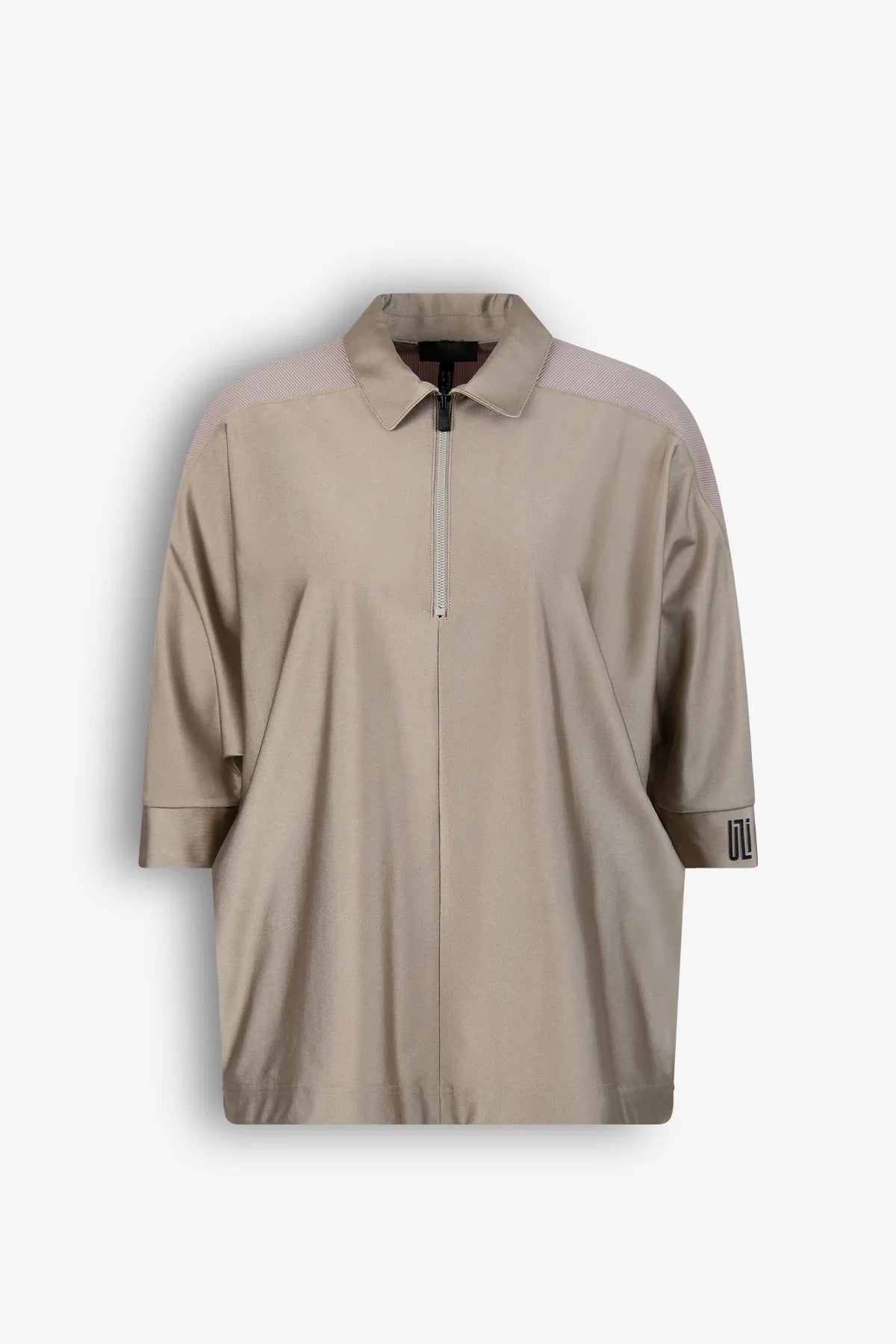 Oversized Half-Zip-Shirt aus Jersey 01