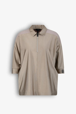 Oversized Half-Zip-Shirt aus Jersey 01
