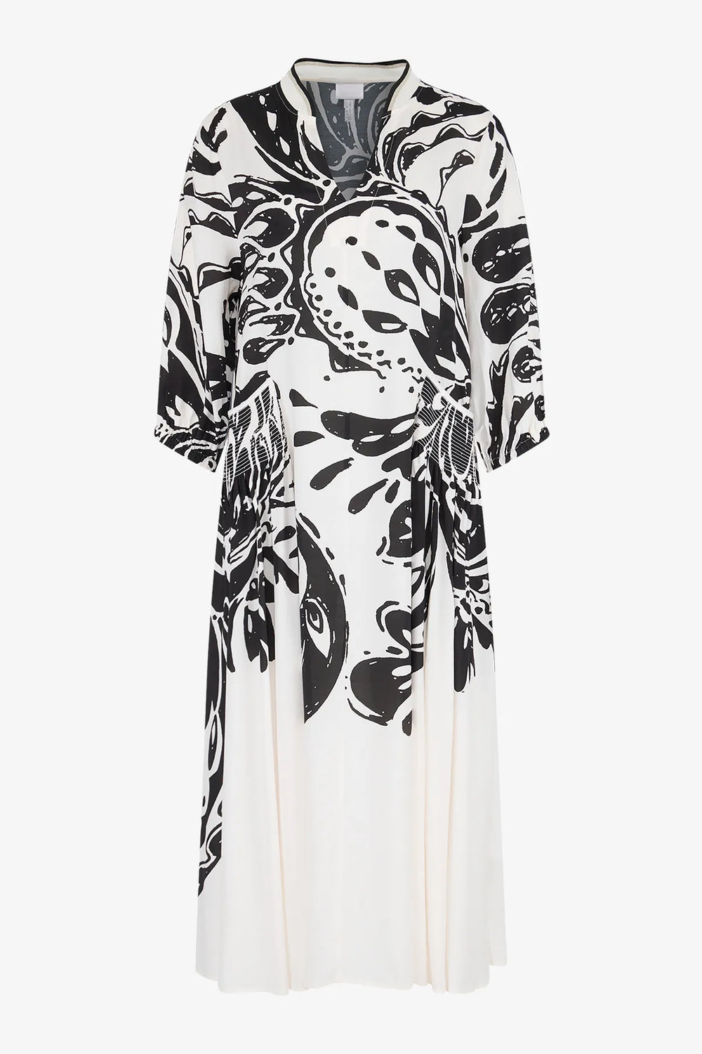 Maxi-Kleid mit Stehkragen 01