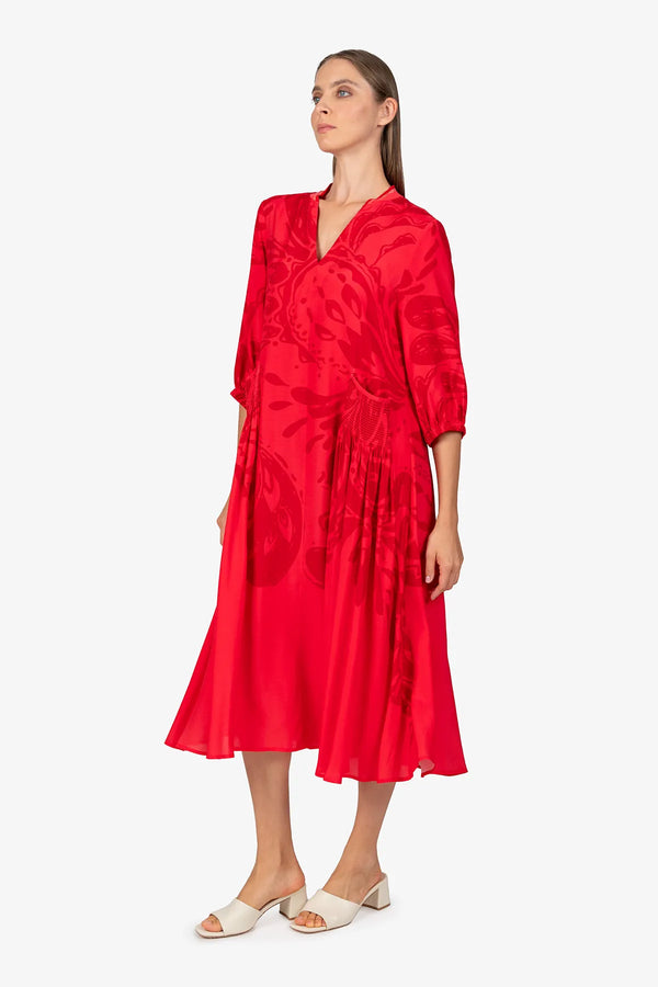 Maxi-Kleid mit Stehkragen 03