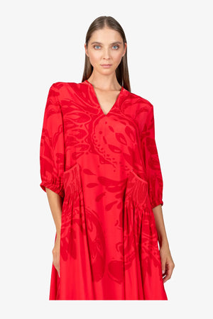 Maxi-Kleid mit Stehkragen 05