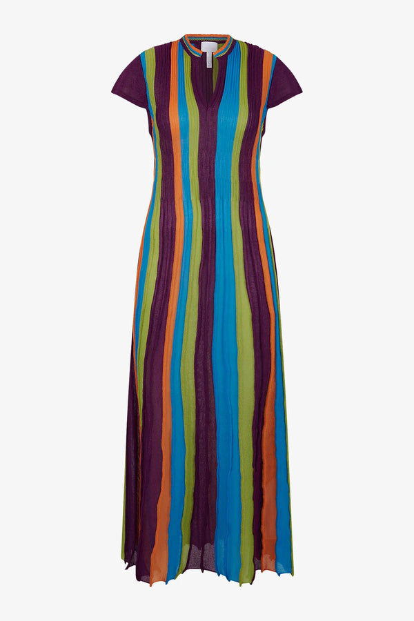 Strickkleid mit kleinem V-Ausschnitt 01