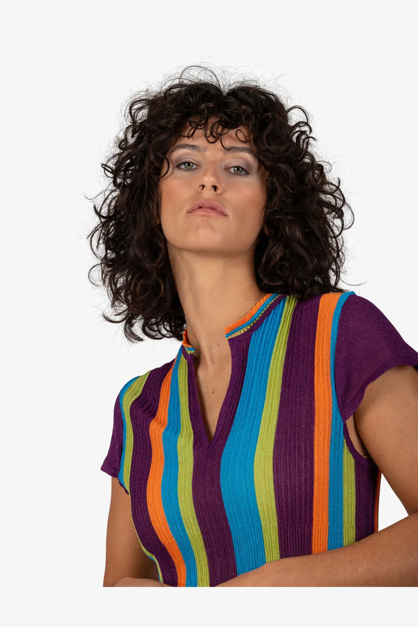 Strickkleid mit kleinem V-Ausschnitt 07