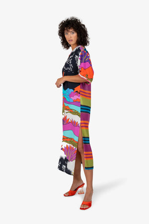 Maxikleid mit V-Ausschnitt 03