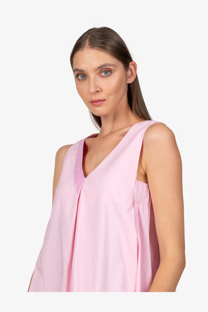 Ärmelloses Kleid mit V-Ausschnitt 07