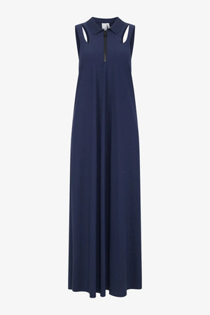 Ärmelloses Kleid mit Hemdkragen 01