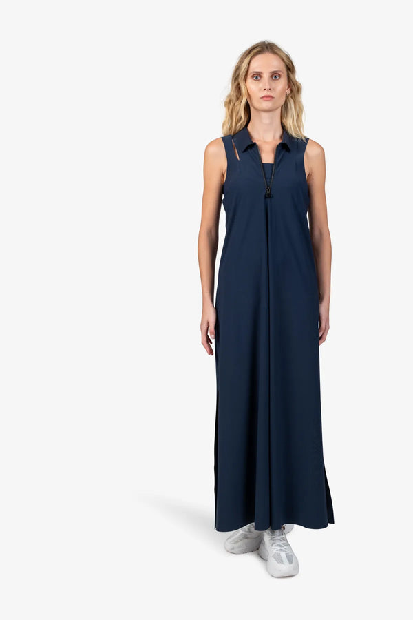Ärmelloses Kleid mit Hemdkragen 02