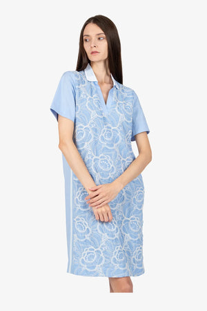 T-Shirt-Kleid mit Polo-Kragen 05