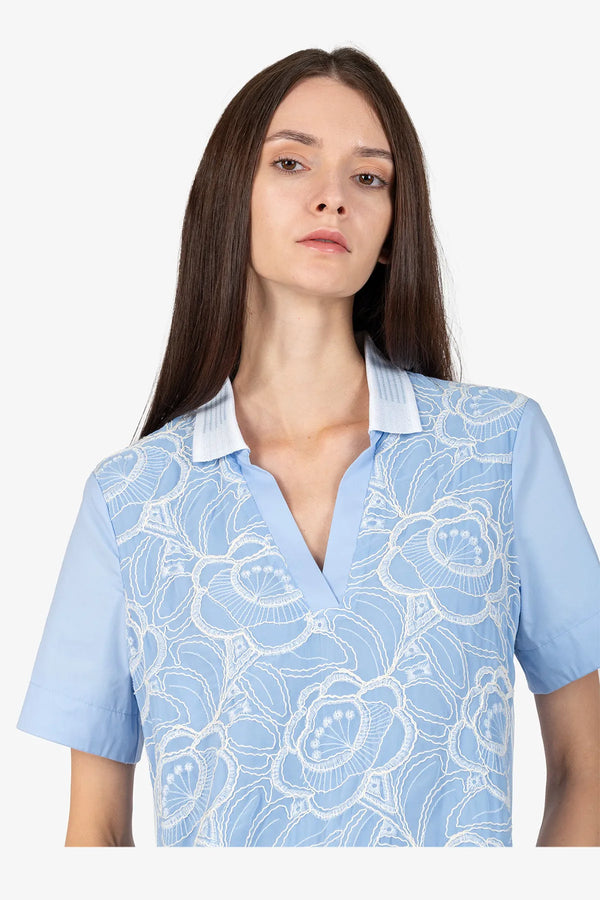T-Shirt-Kleid mit Polo-Kragen 07