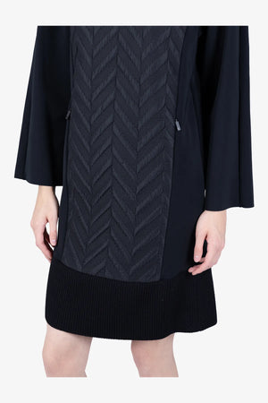 Kleid mit Steppstoff-Einsätzen 07