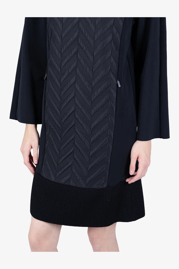 Kleid mit Steppstoff-Einsätzen 07