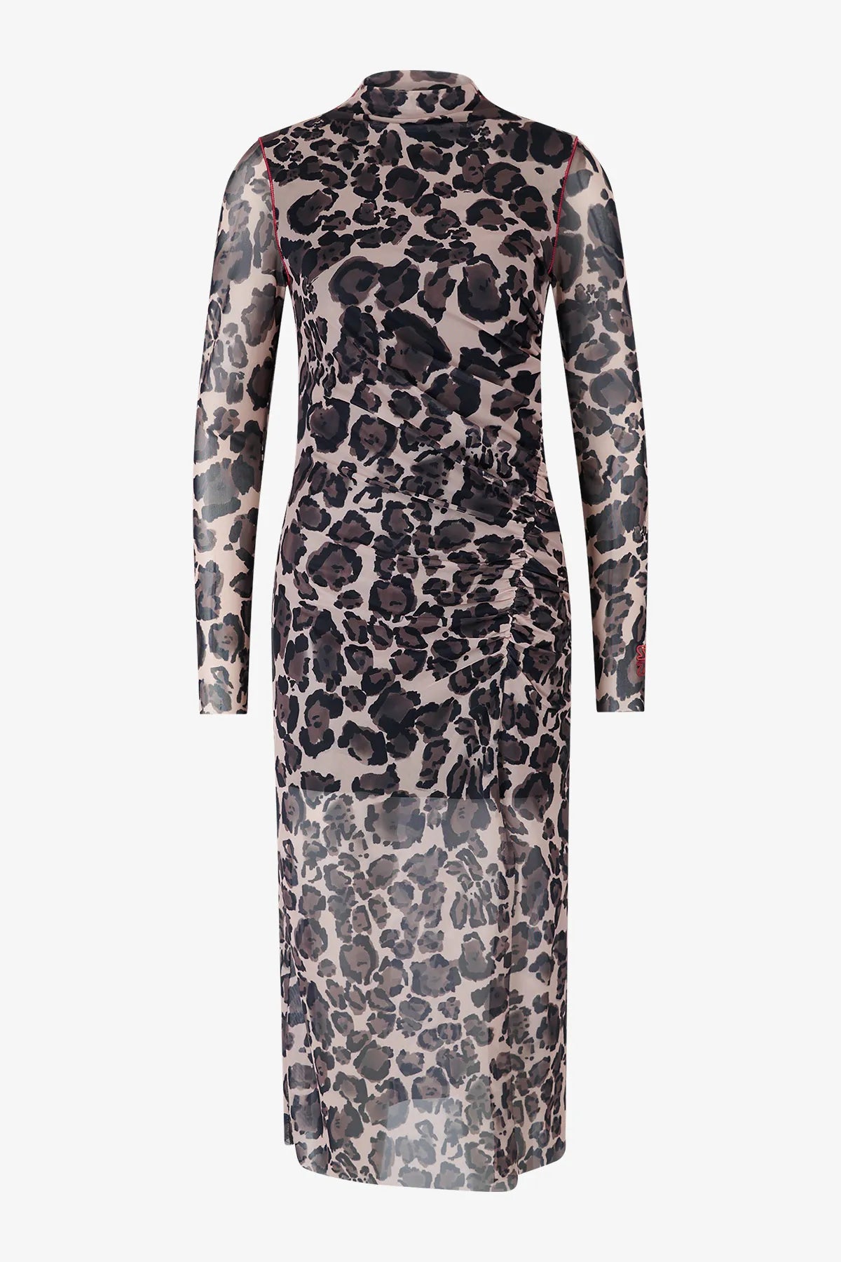 Maxi-Mesh-Kleid im Leo-Print 01
