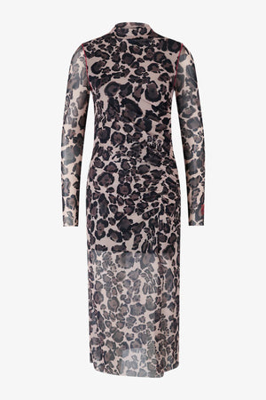 Maxi-Mesh-Kleid im Leo-Print 01