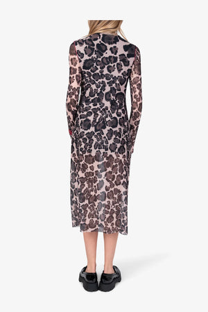Maxi-Mesh-Kleid im Leo-Print 05