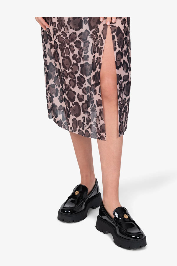 Maxi-Mesh-Kleid im Leo-Print 07