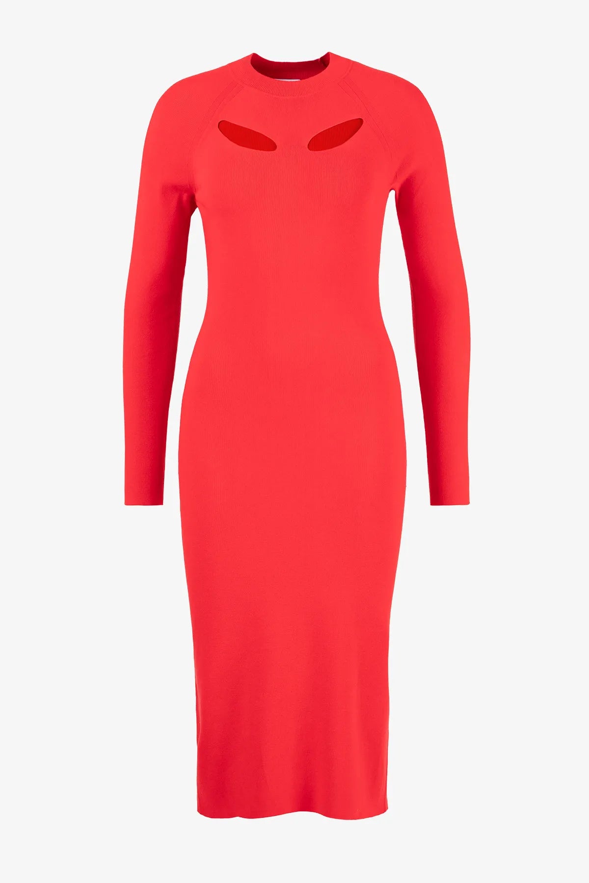 Strick-Midikleid mit Cut-Outs im Ärmel 01