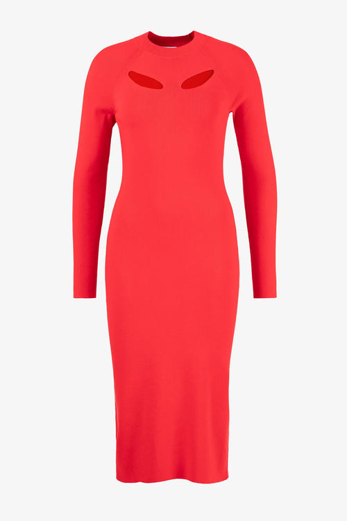 Strick-Midikleid mit Cut-Outs im Ärmel 01