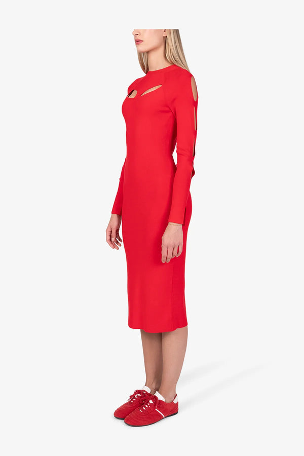 Strick-Midikleid mit Cut-Outs im Ärmel 04