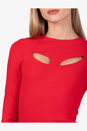 Strick-Midikleid mit Cut-Outs im Ärmel 06