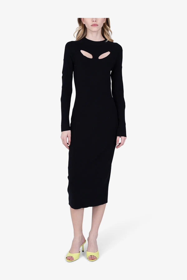 Strick-Midikleid mit Cut-Outs im Ärmel 03