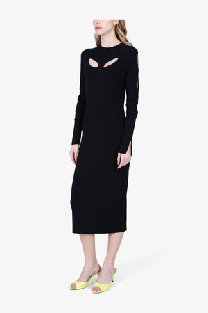 Strick-Midikleid mit Cut-Outs im Ärmel 04