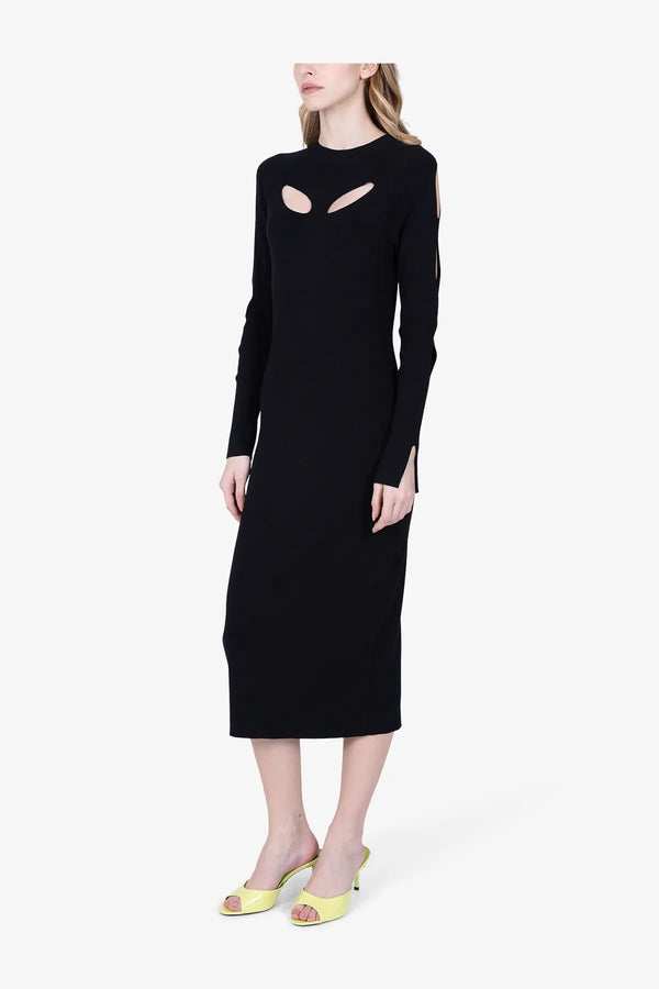 Strick-Midikleid mit Cut-Outs im Ärmel 04